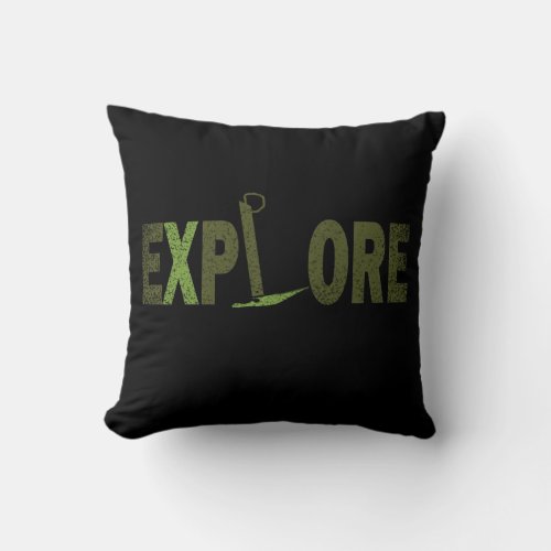 explore outdoor rock climbing throw pillow