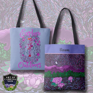 Explore Outdoors Nature Camping Trip tote Bag