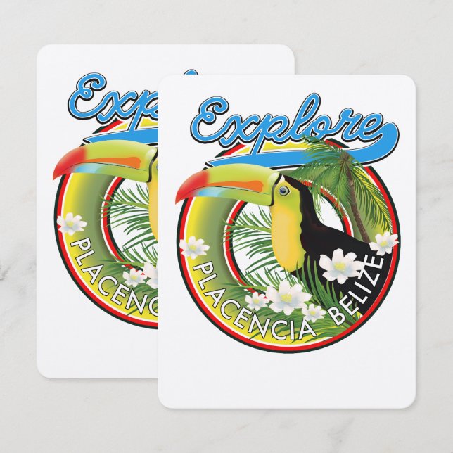 Explore Placencia Belize travel logo (Front/Back)