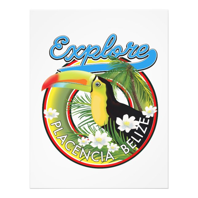 Explore Placencia Belize travel logo Photo Print (Front)