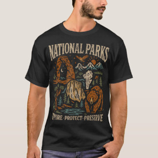 Explore Protect Preserve Park Bear National Park T-Shirt
