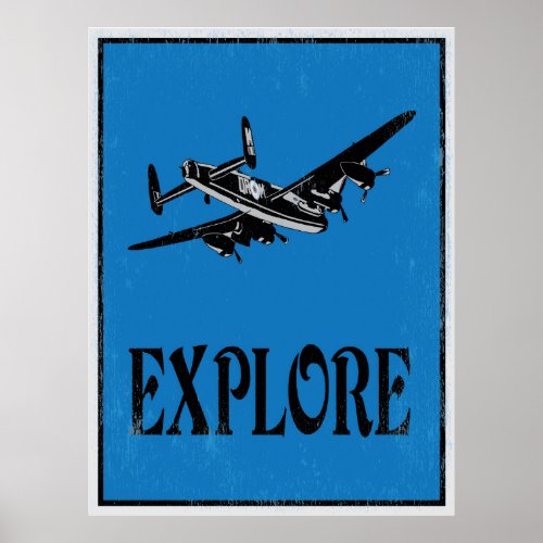 Explore Retro Airplane Art Poster