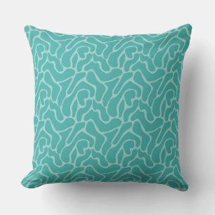 Explore Seamless Turquoise Patterns Throw Pillow