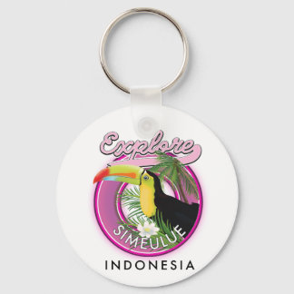 Explore Simeulue Indonesia logo. Keychain