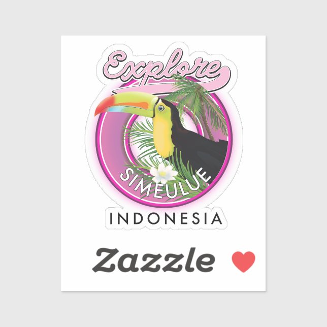 Explore Simeulue Indonesia logo. Sticker (Sheet)