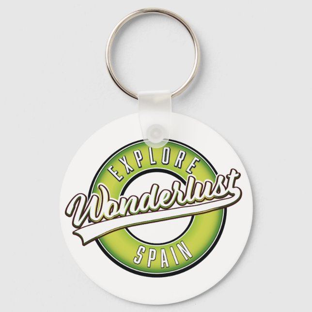 Explore Spain Wonderlust  Keychain (Front)