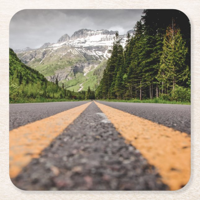 Explore Square Paper Coaster (Front)