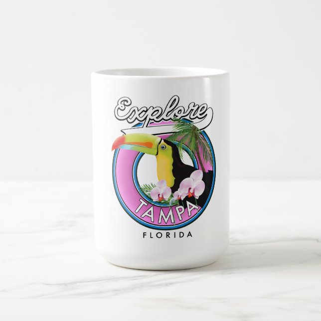 Explore Tampa Florida retro logo Coffee Mug (Center)