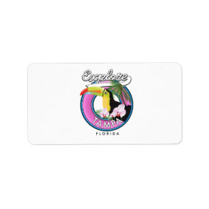 Explore Tampa Florida retro logo Sticker