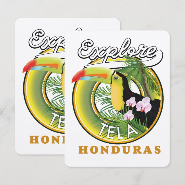 Explore Tela Honduras travel logo (Front/Back)