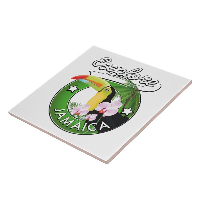 Explore the Bahamas logo Ceramic Tile (Side)