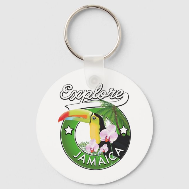 Explore the Bahamas logo Magnet Keychain (Front)