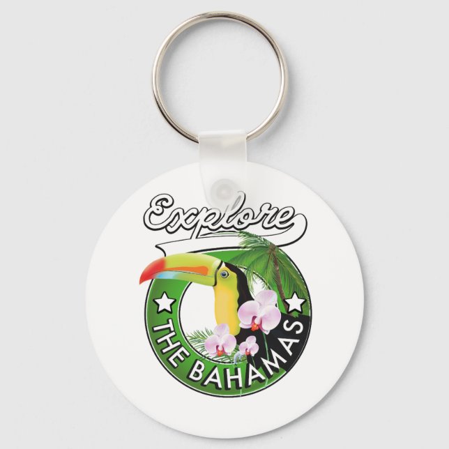Explore the Bahamas logo Magnet Keychain (Front)