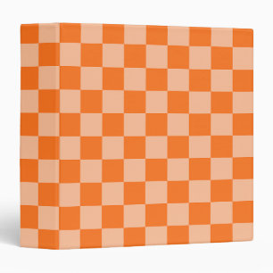 Explore the Beauty of Orange Checkerboard 3 Ring Binder