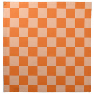 Explore the Beauty of Orange Checkerboard Cloth Napkin