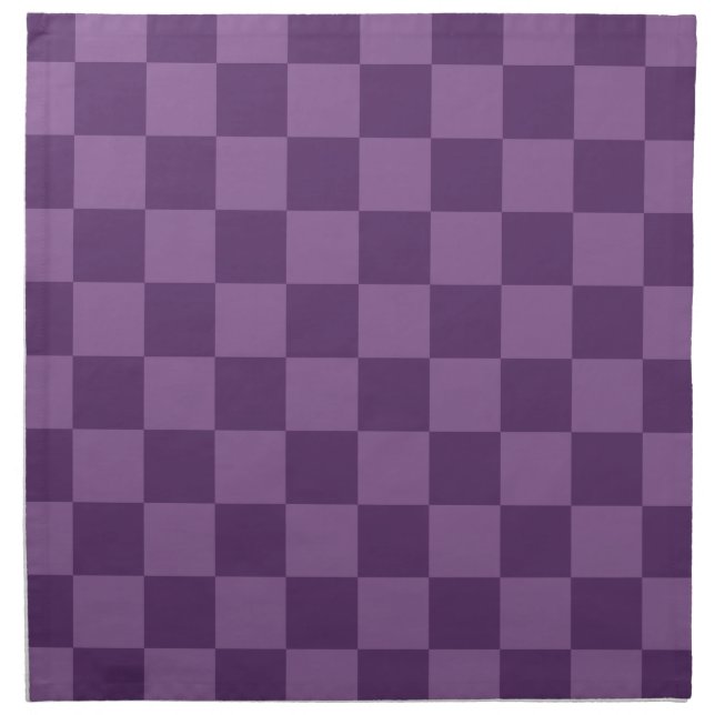  Explore the Beauty of Purple Checkerboard Pattern Cloth Napkin (Front)