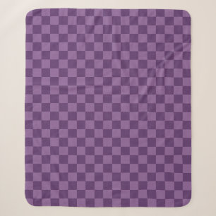 Explore the Beauty of Purple Checkerboard Pattern Sherpa Blanket