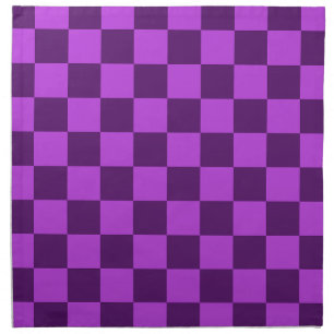 Explore the Boldness of Purple Checkerboard Cloth Napkin