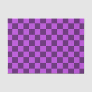Explore the Boldness of Purple Checkerboard Tissue Paper