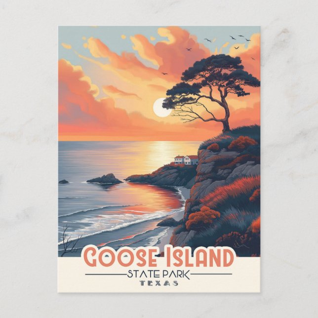 Explore the Coastal Beauty: Goose Island Postcard (Front)