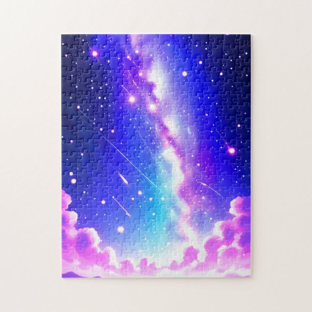 Explore the Cosmos in Pink and Blue space art Jigsaw Puzzle (Vertical)