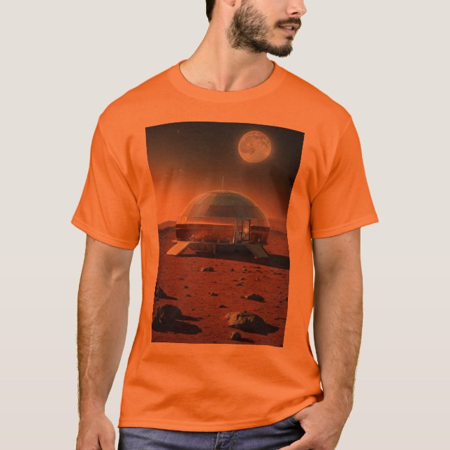 "Explore the Cosmos in Style: Moon and Planet T-Sh T-Shirt (Front)