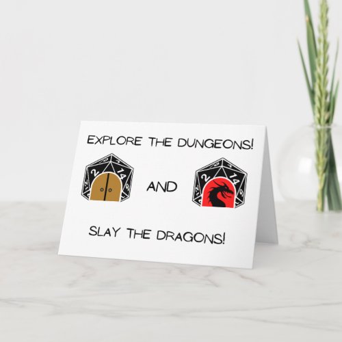 Explore the Dungeons and Slay the Dragons _ Card