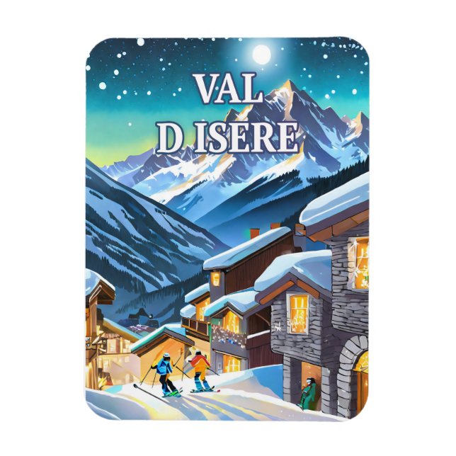 Explore the Elegance Alpine: Val d'Isère Magnet (Vertical)