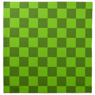 Explore the Elegance of Green Checkerboard Pattern Cloth Napkin