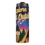 Explore the Great Outdoors Camping Scene Thermal Tumbler