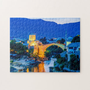 Explore the iconic bridge in Mostar Jigsaw Puzzle