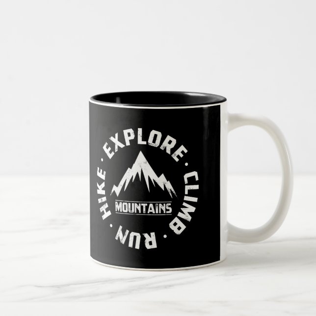 Explore The Mountains Two-Tone Coffee Mug (Right)