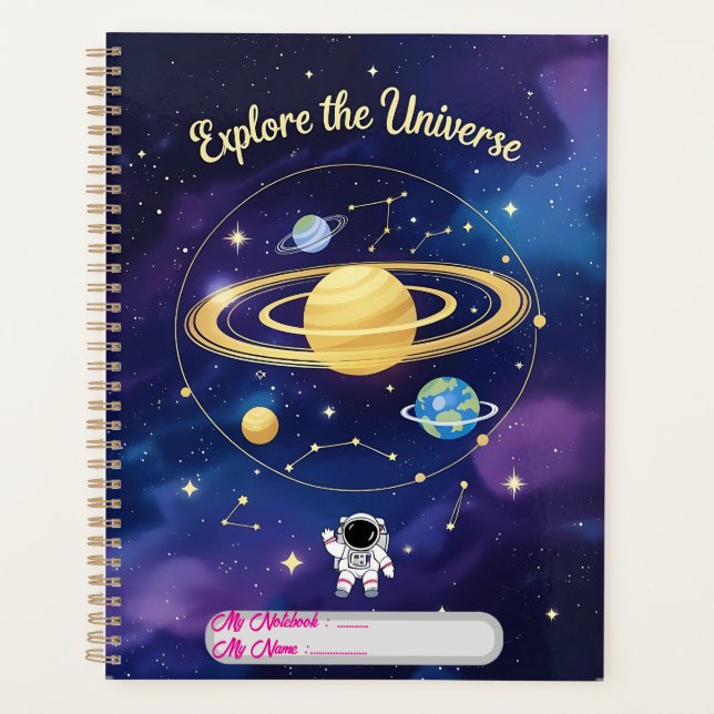 Explore the Universe – Astronomy Notebook Cover (Front)