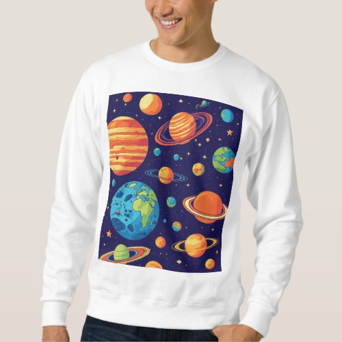 Explore the Universe Unique Planet Design T_Shirt Sweatshirt