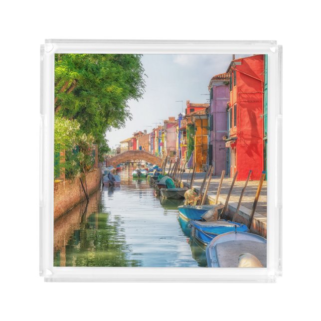 Explore the Vibrant Charm of Burano Acrylic Tray (Front)