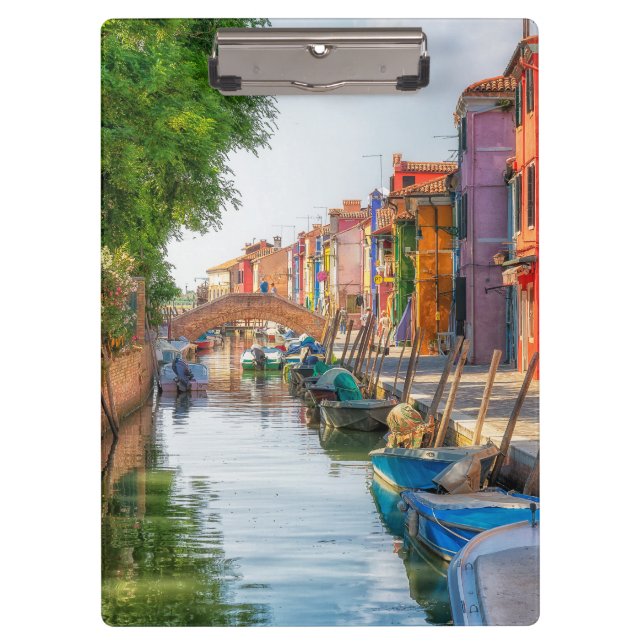 Explore the Vibrant Charm of Burano Clipboard (Front)