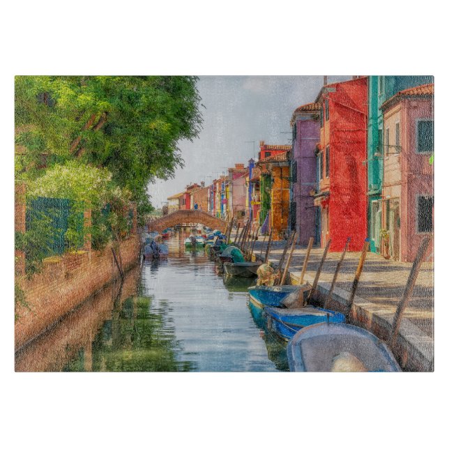 Explore the Vibrant Charm of Burano Cutting Board (Front)