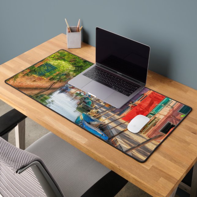 Explore the Vibrant Charm of Burano Desk Mat (Office 2)