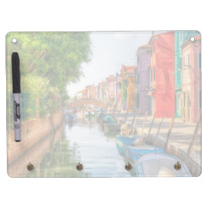 Explore the Vibrant Charm of Burano Dry Erase Board With Keychain Holder