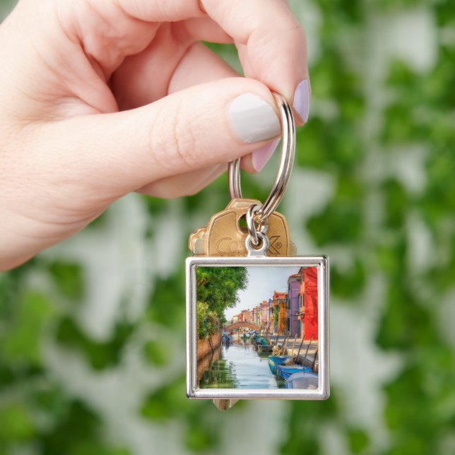 Explore the Vibrant Charm of Burano Keychain (Hand)