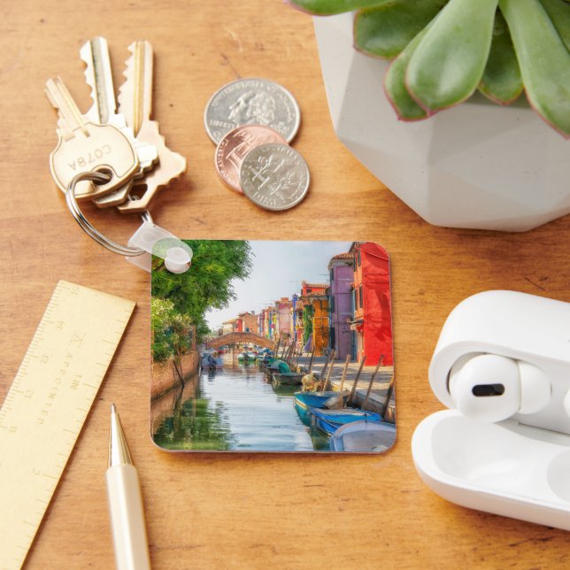 Explore the Vibrant Charm of Burano Keychain (Desk)