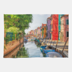 Explore the Vibrant Charm of Burano Kitchen Towel