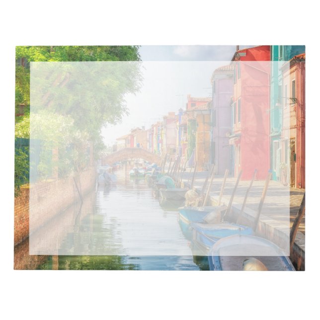 Explore the Vibrant Charm of Burano Notepad (Front)