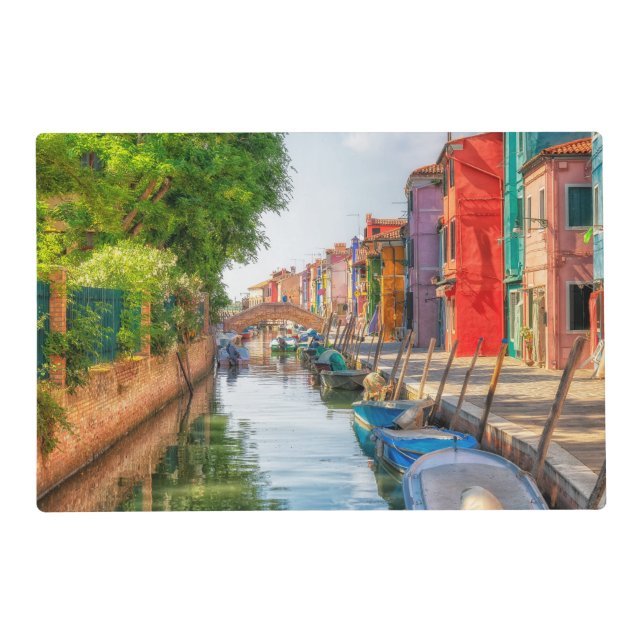Explore the Vibrant Charm of Burano Placemat (Front)