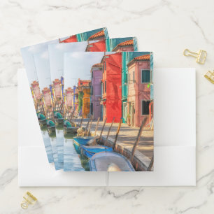 Explore the Vibrant Charm of Burano Pocket Folder