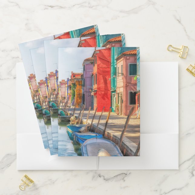 Explore the Vibrant Charm of Burano Pocket Folder (In Situ)