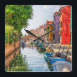 Explore the Vibrant Charm of Burano Square Wall Clock<br><div class="desc">Explore the Vibrant Charm of Burano</div>