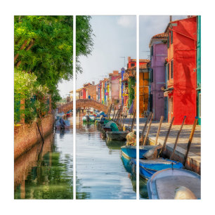 Explore the Vibrant Charm of Burano Triptych