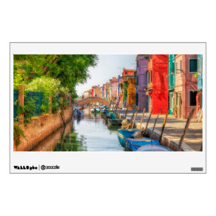 Explore the Vibrant Charm of Burano Wall Decal