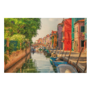 Explore the Vibrant Charm of Burano Wood Wall Art
